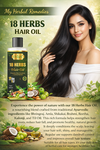 Aceite Capilar de 18 Hierbas para un Crecimiento Rápido del Cabello y Control de la Caída del Cabello con Ingredientes Naturales Ayurvédicos para el Cuidado del Cuero Cabelludo de Hombres y Mujeres - Product Image 3