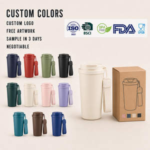 Borraccia Termica da Viaggio in Acciaio Inossidabile da 20oz, Tazza Isolante con Cordino e Cannuccia, Adatta alla Maggior Parte dei Portabicchieri Auto per il Pendolarismo - Product Image 6