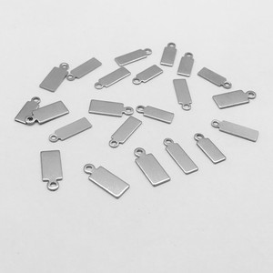 Etiquetas Rectangulares y Cuadradas de Acero Inoxidable para Joyería, Conectores para Pulseras y Collares, Accesorios para DIY - Product Image 2