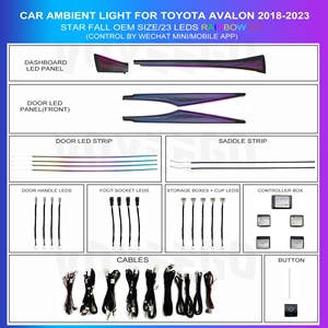 Voyeego <span class=keywords><strong>voiture</strong></span> éclairage ambiant Led mise à niveau lumière ambiante intérieure pour Toyota Avalon 2018-2022 style <span class=keywords><strong>pluie</strong></span> étoilée - Product Image 2