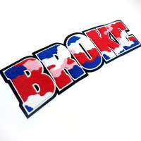 Lettres de serviette 3D personnalisées logo patchs chenille de grande taille à repasser par transfert de chaleur