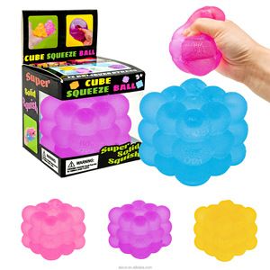 Sensory Stress Relief Fidget Easter Gifts Anxiety Relief Ice Cube Fuzz Ball Needoh <b>Squishy</b> Toy Party Favor - Product Image 1