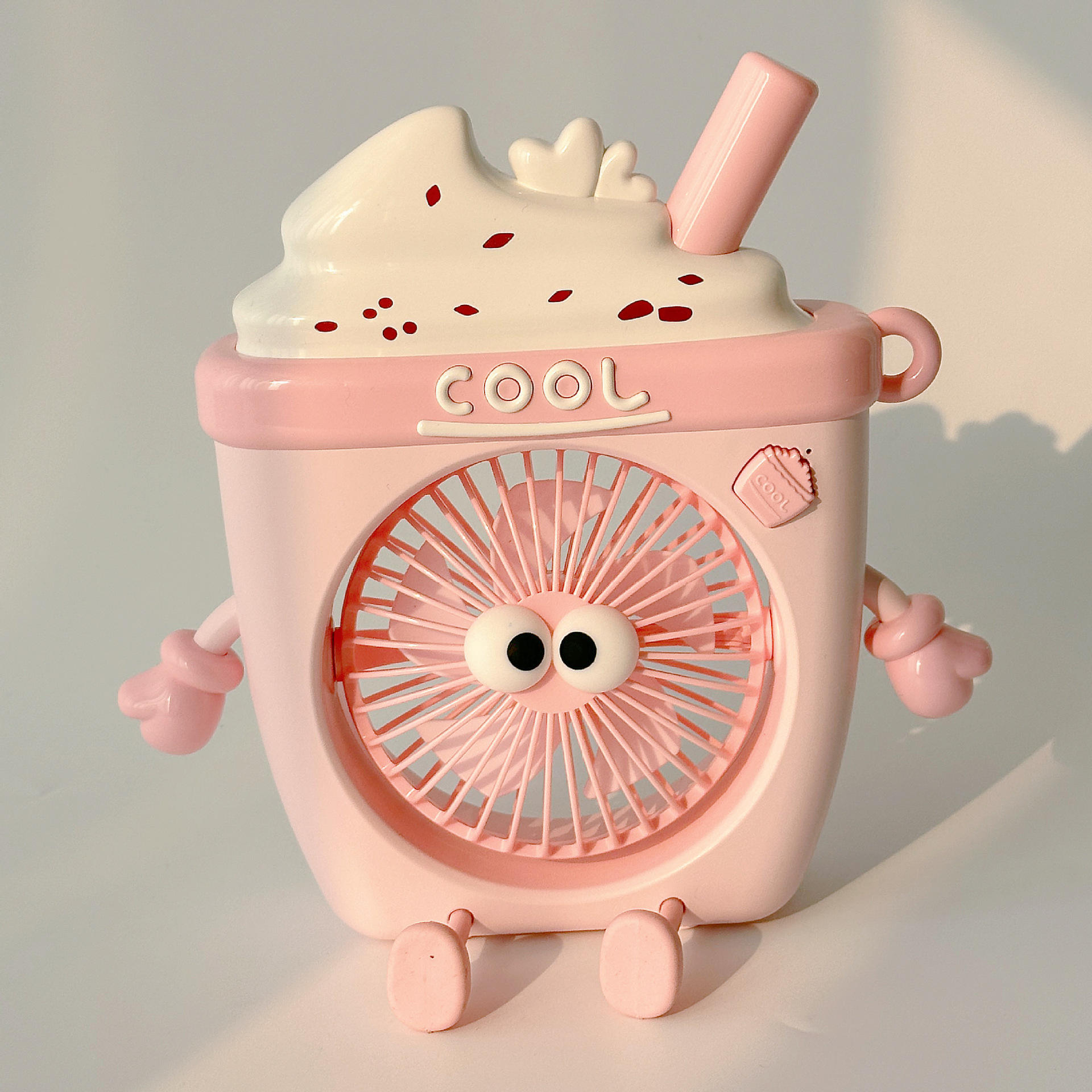 Fan de crème glacée-rose