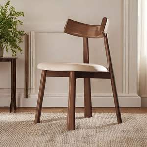 Silla de comedor nórdica de madera maciza con diseño minimalista moderno para uso en el hogar y la sala de estar de hoteles. - Product Image 5