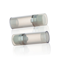 Flacon pompe cosmétique vide sans air de haute qualité à double paroi 80ML 120ML, forme cylindrique, impression sérigraphique OEM