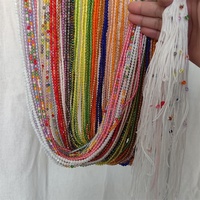 Chaîne de taille perlée tendance pour femme, chaîne de perles en cristal, perles de ventre africaines, bijoux de corps d'été, perles de taille bohèmes pour la plage