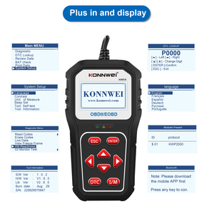 Диагностический сканер для автомобилей Shenzhen Jiawei Konnwei Factory, модель Konnwei KW818, <span class=keywords><strong>OBD</strong></span>-сканер для универсальных автомобилей с протоколом OBD2 на 12В. - Product Image 5