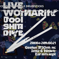 Colorful Maple Wood Drumsticks Durable Wooden for Musical Instrument Accessories Made in Shanghai
