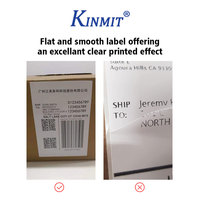 Étiquette autocollante thermique imprimable Kinmit 4x6 pouces, blanche, à coins, effet zèbre, enduite, imperméable, certifiée ISO9001, 100x150, en accordéon