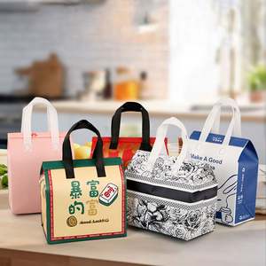 Sacs isothermes écologiques en non-tissé pour la vente en gros, avec poignée personnalisée durable, pliables, portables, pour aliments chauds/froids - Product Image 2