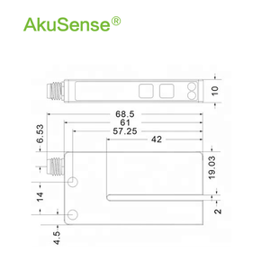 Sensor Óptico Fotoeléctrico AkuSense para Detección de Etiquetas Transparentes Industriales, IP65, 3mm de Alcance, NPN/PNO - Product Image 3