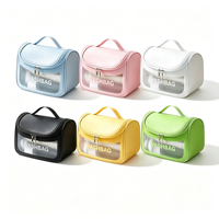 Trousse de Toilette de Voyage Imperméable en PVC, Sac Organisateur Portable Suspendu pour Cosmétiques et Articles de Toilette, Idéal pour la Salle de Bain et les Vacances