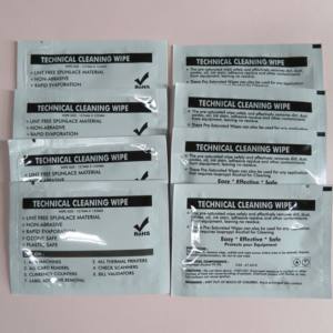 Paket Individu Label Pribadi Pembersih Layar Sekali Pakai Spunlace Basah 99.9% Tisu Alkohol untuk Printer Printer Termal - Product Image 6