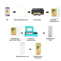 Imprimante à sublimation 3D TuoLi pour petites entreprises et usage domestique, machine de transfert thermique sous vide pour coques de téléphone vierges, impression de coques de téléphone portable