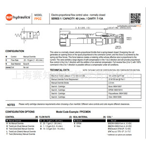 Válvulas de Cartucho Roscadas SUN Hydraulics FPCC-MDN FPCCMDN, Nuevas, Importadas de EE. UU. - Product Image 5