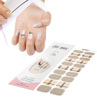 Huizi Nail Supplies Wholesale Semi Cured Gel Nail Strip Stickers Non-Toxic Long Lasting Semi Cured Gel Nail Wraps
