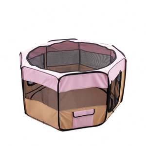 Corralito Portátil para Mascotas, Personalizable, con Laterales Suaves, Plegable, Octagonal, con Malla Transpirable - Product Image 3