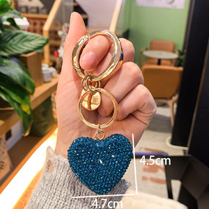 Pendentif de sac Bling Bling, porte-clés cœur en strass avec diamants - Product Image 4