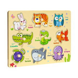 Panneaux d'éducation précoce populaires, planches à main pour enfants, jouets de <span class=keywords><strong>puzzle</strong></span> pour bébés, blocs de construction en bois pour cadeaux de maternelle - Product Image 5