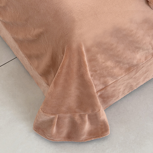 Lenzuolo di <span class=keywords><strong>flanella</strong></span> <span class=keywords><strong>Set</strong></span> vellutato morbido pesante doppio spazzolato velluto di latte in cotone organico accogliente morbido e caldo biancheria da letto traspirante - Product Image 6