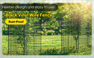 Outdoor Animal Protection Barrier Black Welded Wire <b>Mesh</b> Roll Square Hole Galvanized Core for <b>Garden</b> Farm Projects - Product Image 6
