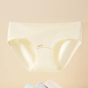 Culotte de maternité YIYI en pur coton antibactérien, taille basse, avec soutien croisé en V pour le <span class=keywords><strong>ventre</strong></span>, fine et confortable, coupe triangle - Product Image 4