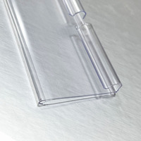 80X42mm Porte-prix suspendu en plastique Porte-étiquettes de prix Porte-étiquettes PVC Bande de données suspendue pour crochets d'affichage en métal