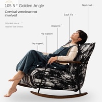 Sillón Reclinable Individual de Estilo Vintage de Lujo Ligero, Sofá Casual para Dormitorio, Sala de Estar o Balcón