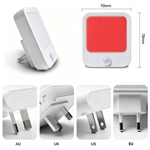 Lámpara LED de Noche con Sensor de Movimiento y Cambio de Color, Regulable, para el Cuidado de los Ojos, Lámpara de Noche Cuadrada para Dormitorio - Product Image 4