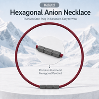 Collier de thérapie magnétique sportif étanche en silicone avec aimant intégré en acier inoxydable 316L pour le soutien et la récupération
