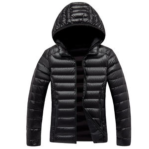 Fablesmoda da uomo 80% piumino d'anatra cappotto invernale antivento giacca termica a prova di perdite Casual Parka nero Navy per il freddo - Product Image 3