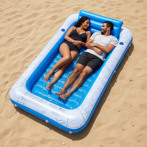 Materassino Gonfiabile Extra Large per Abbronzatura con Cuscino 4 in 1, Galleggiante per Piscina - Product Image 2
