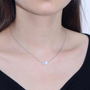 Collar <span class=keywords><strong>de</strong></span> <span class=keywords><strong>Plata</strong></span> <span class=keywords><strong>de</strong></span> Ley 925 con Ojo <span class=keywords><strong>de</strong></span> <span class=keywords><strong>Hamsa</strong></span> y Baño <span class=keywords><strong>de</strong></span> Oro <span class=keywords><strong>de</strong></span> 14k, Moderno y Elegante, para Mujer, Venta al Por Mayor Mlluki - Product Image 2