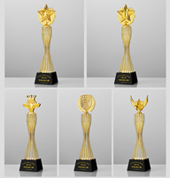 Trophée en cristal métallique créatif, médaille de champion de compétition personnalisée, récompense de reconnaissance, personnel exceptionnel, sculpture cylindrique dorée
