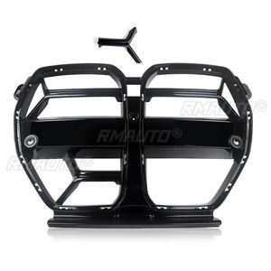 Parrilla Delantera Estilo CSL para BMW G80 M3 G82 G83 M4 2021 2022 2023, Parrilla Delantera con Aspecto de Fibra de Carbono, Negro Brillante - Product Image 2