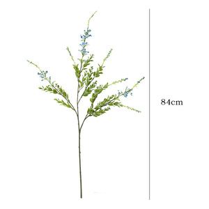 Plantes vertes artificielles, fleurs en plastique, plastique souple, haute simulation, décoration intérieure, accessoires de mariage - Product Image 5