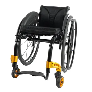 S004休闲运动主动式轮椅超轻柔性折叠手动轮椅