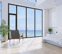 Porte battante en aluminium standard australien avec cadre en alliage moderne pour entrée extérieure