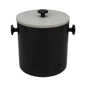 ถังน้ำแข็งสแตนเลสหินอ่อนพร้อมที่คีบชุดเครื่องมือบาร์โลหะอะคริลิคสำหรับร้านอาหารปาร์ตี้และค็อกเทลปรับแต่งโลโก้ได้ - Product Image 1