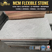 Panneau de placage en pierre souple, carreaux muraux flexibles, effet pierre naturelle, revêtement de bâtiment MCM