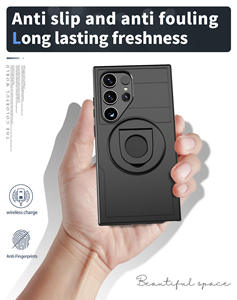 Nuova custodia magnetica per telefono cellulare con 360 rotante e supporto per anello per <span class=keywords><strong>Samsung</strong></span> S24 Ultra S24 <span class=keywords><strong>Plus</strong></span> - Product Image 4