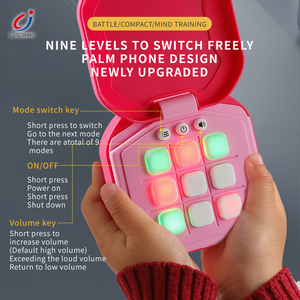 Juego de Mesa Educativo Personalizado Chengji para Niños, Juego Electrónico Portátil de Tic Tac Toe con Luces LED - Product Image 3