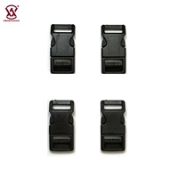 Accessoires de sac noir de petite taille 10mm Boucle de sangle de haute qualité Clip de dégagement latéral en plastique