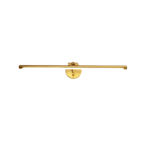 Dia.18/21/27 pouces Horizontal linéaire mur LED lampe moderne Simple américain en laiton massif salle de bain vanité lumière - Product Image 1