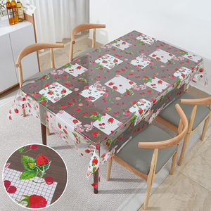 Plastic <strong>wipeable</strong> waterproof printed pvc transparent table cloth - Product Image 6