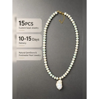 Collar de Acero Inoxidable con Oro de 18K y Perla Natural de Agua Dulce, Resistente al Agua, Joyería para Mujer, Gran Venta