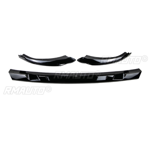 Gloss Black/Carbon Look ABS Front Bumper Lip Spoiler <b>Splitter</b> Diffuser Body Kits Tuning for Kia EV6 2021 2022 2023 - Product Image 3