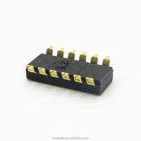 Mini interrupteur DIP à 6 voies à 12 broches 2.54 clé numérique d'équipement d'automatisation anti-poussière de type BAS