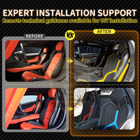 Sièges baquet de course sportifs style SVJ en fibre de carbone sèche pour Lamborghini Aventador LP700 LP720 LP750