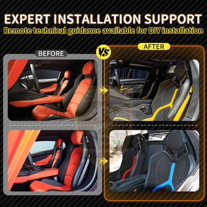 Asientos Deportivos de Carreras Estilo <span class=keywords><strong>SVJ</strong></span>, Asientos de Fibra de Carbono Seca para <span class=keywords><strong>Lamborghini</strong></span> <span class=keywords><strong>Aventador</strong></span> LP700 LP720 LP750 - Product Image 2